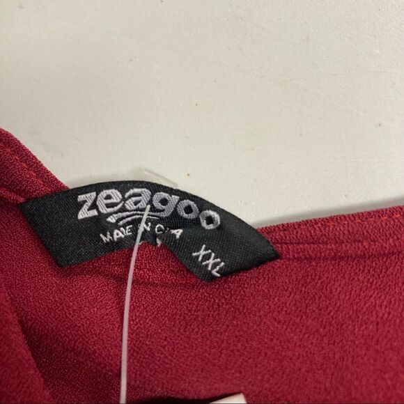 ZEAGOO Women’s Red ( Maroon) Dress, Size XXL New With Tags - Picture 11 of 12